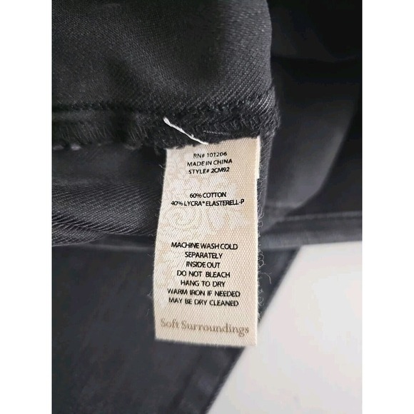Soft Surroundings~Woman Sz M~Faded Black Wash Ultimate Denim Pull On Legging NWT - Picture 9 of 9